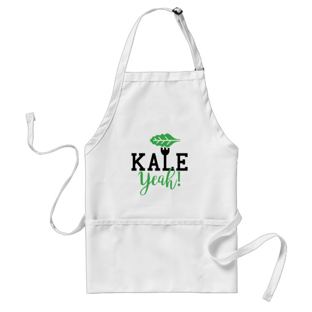 Kale Yeah Funny Vegan Design Standard Apron (Front)