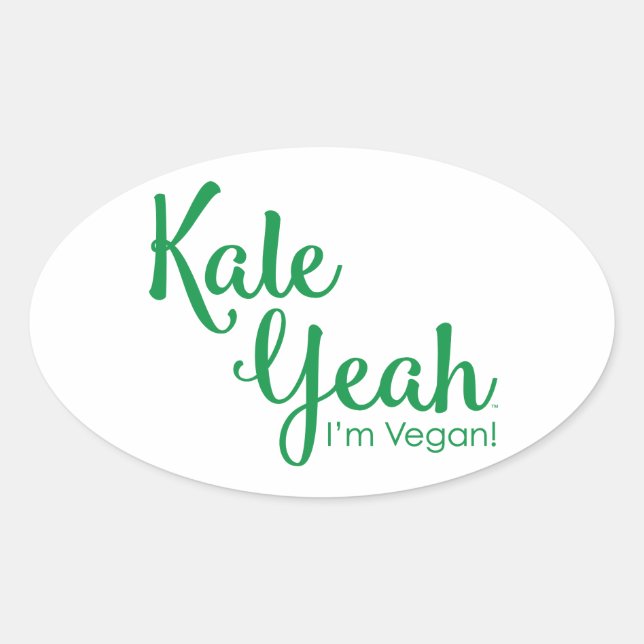 Kale Yeah I'm Vegan Sticker (Front)