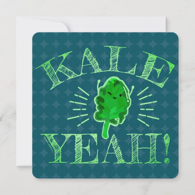 Kale Yeah! - Kale Pun Holiday Card (Front)