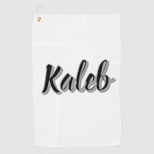 Kaleb Mens Name, Golf Towel