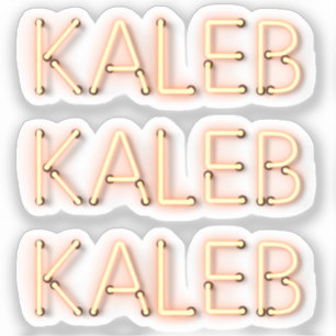 Kaleb Name in Glowing Neon Lights x3