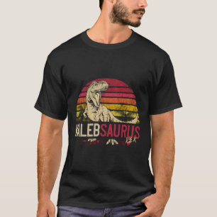 Kaleb Saurus Funny Personalised Dinosaur T Rex Nam T-Shirt