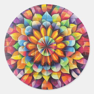 Kaleidescope   classic round sticker