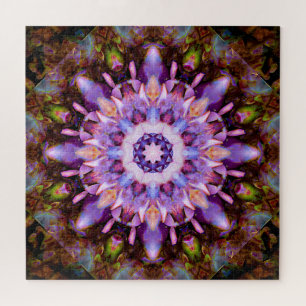 Kaleidescope Mandala Jigsaw Puzzle by DeGruy