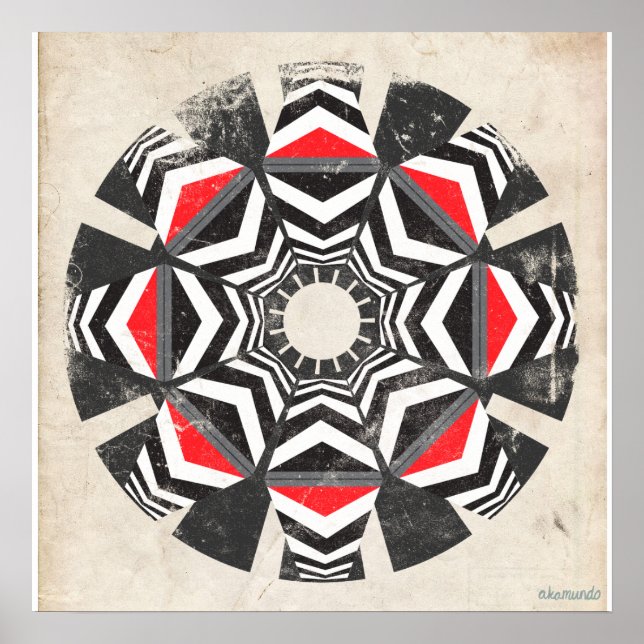 Kaleido Remix Vintage Poster (Front)