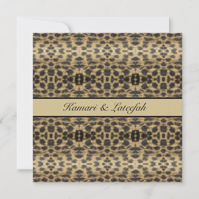 KaleidoCheetah, custom Invitation (Front)