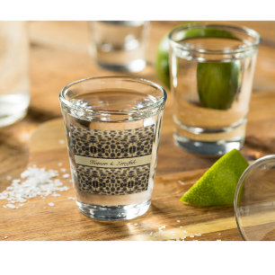 KaleidoCheetah, custom Shot Glass