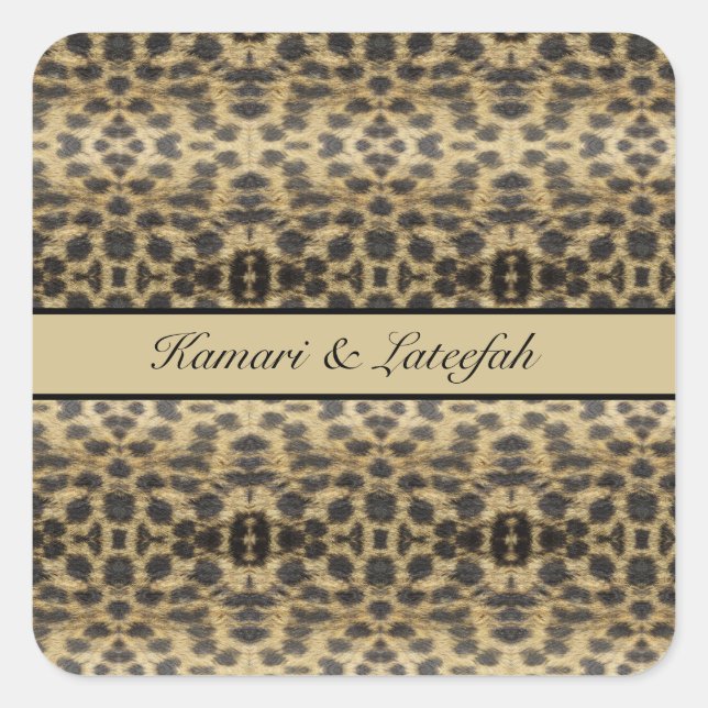 KaleidoCheetah, custom Square Sticker (Front)