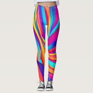 Kaleidoscope Abstract Burst Artwork Leggings
