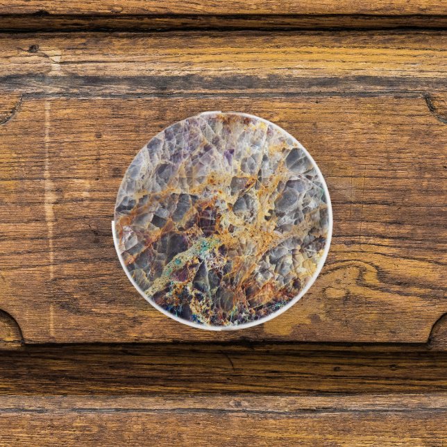 Kaleidoscope Agate Stone Pattern Ceramic Knob (In Situ)