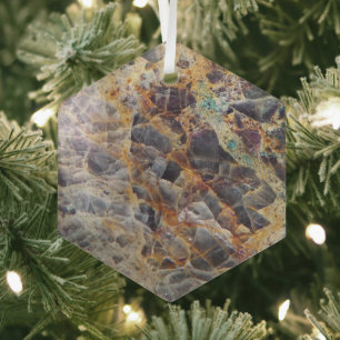 Kaleidoscope Agate Stone Pattern Glass Tree Decoration
