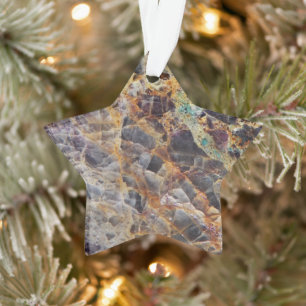 Kaleidoscope Agate Stone Pattern Holiday Ornament