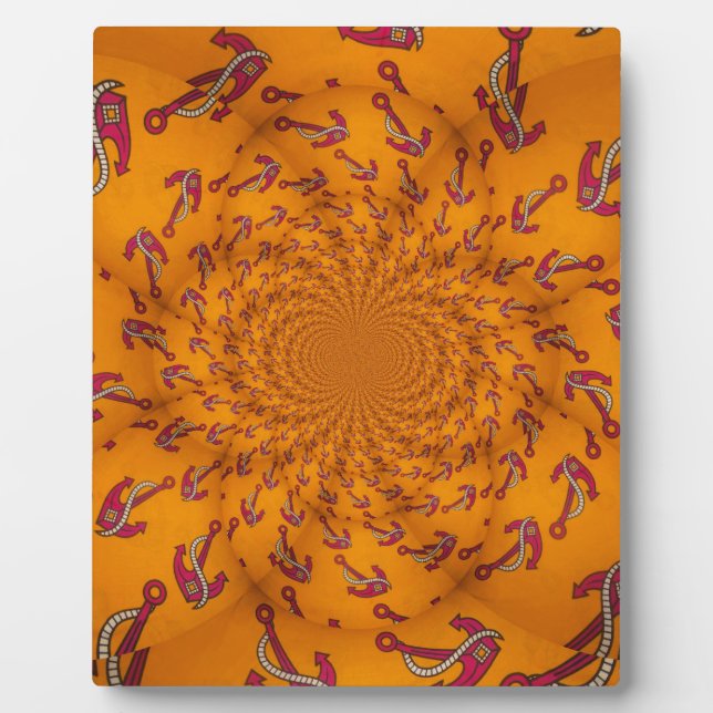 Kaleidoscope Anchor Art Print Plaque (Front)