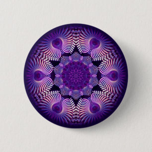 Kaleidoscope Apophysis Flower I 6 Cm Round Badge