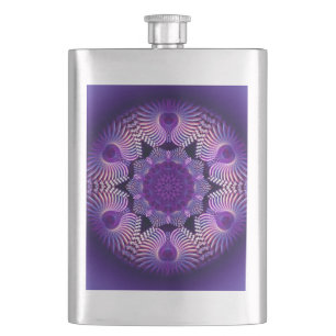 Kaleidoscope Apophysis Flower I Hip Flask
