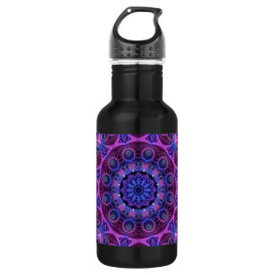 Kaleidoscope Apophysis Mandala Hearts 532 Ml Water Bottle