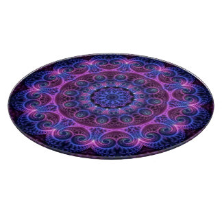 Kaleidoscope Apophysis Mandala Hearts Cutting Board
