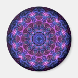 Kaleidoscope Apophysis Mandala Hearts Magnet