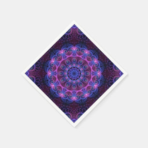 Kaleidoscope Apophysis Mandala Hearts Napkin