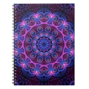 Kaleidoscope Apophysis Mandala Hearts Notebook