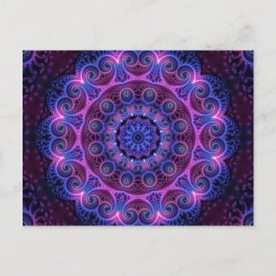 Kaleidoscope Apophysis Mandala Hearts Postcard