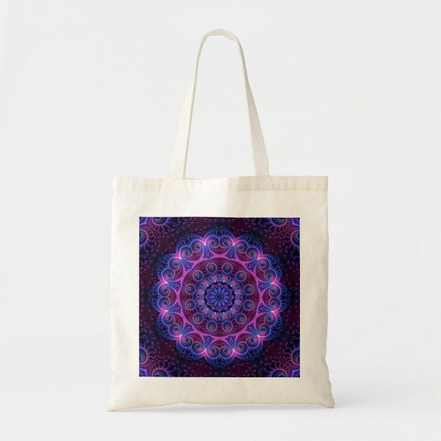 Kaleidoscope Apophysis Mandala Hearts Tote Bag (Front)