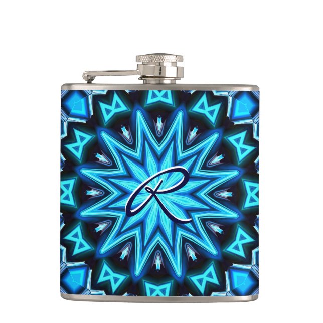 Kaleidoscope Art 10 Wrapped Flask (Front)