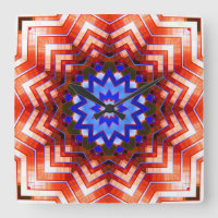 Kaleidoscope Art 12 Wall Clocks & Numeral Options