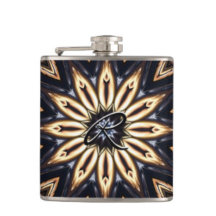 Kaleidoscope Art 16 Wrapped Flask