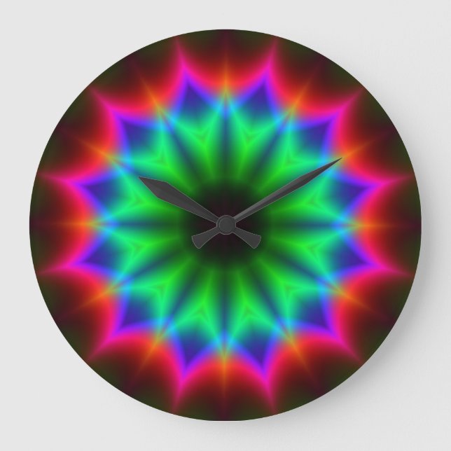 Kaleidoscope Art 17 Wall Clocks & Numeral Options (Front)