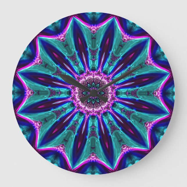 Kaleidoscope Art 1 Wall Clocks & Numeral Options (Front)