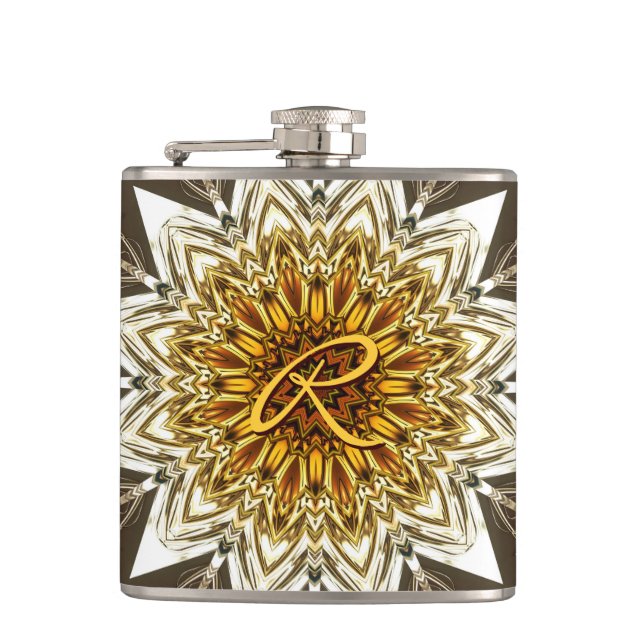 Kaleidoscope Art 7 Wrapped Flask (Front)