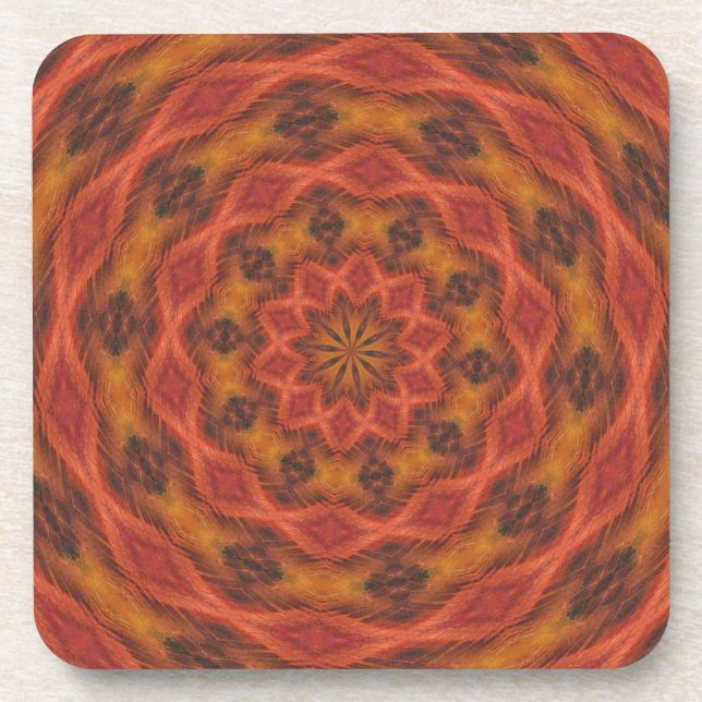 Kaleidoscope Autumn Colours Coaster (Front)