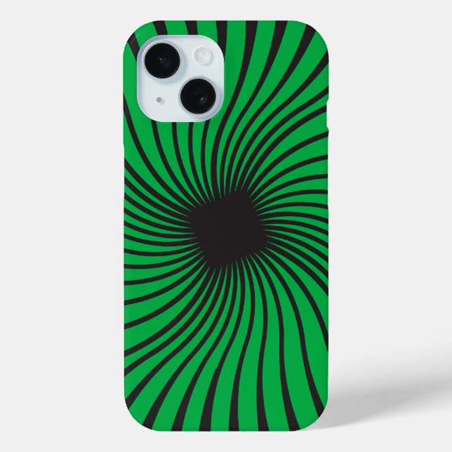 Kaleidoscope Black and Green Design Case-Mate iPhone Case (Back)