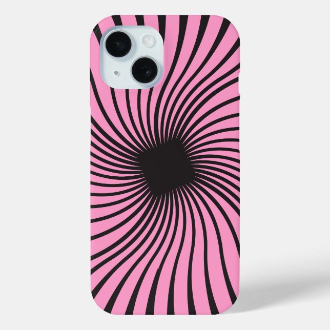 Kaleidoscope Black and Pink Design Case-Mate iPhone Case (Back)
