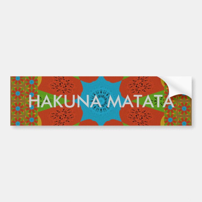 Kaleidoscope Bloom A Vibrant African Print Colour  Bumper Sticker (Front)