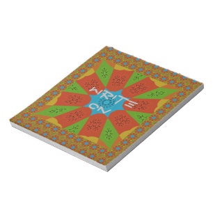 Kaleidoscope Bloom A Vibrant African Print Colour  Notepad
