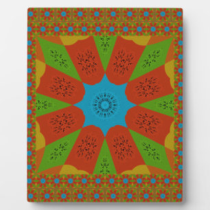 Kaleidoscope Bloom A Vibrant African Print Colour  Plaque