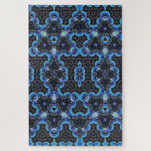 Kaleidoscope blue/black/purple design jigsaw puzzle