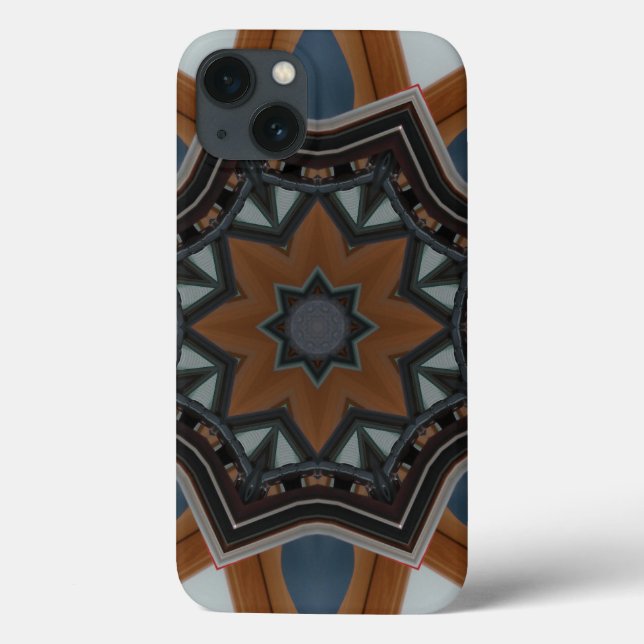Kaleidoscope Brown star Case-Mate iPhone Case (Back)