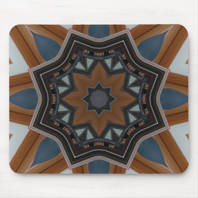 Kaleidoscope Brown star Mouse Pad (Front)