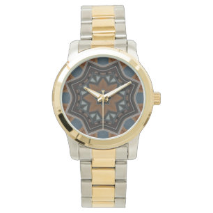 Kaleidoscope Brown Star pattern... Watch