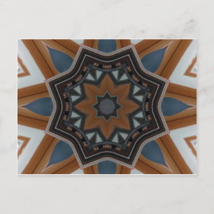 Kaleidoscope Brown star Postcard