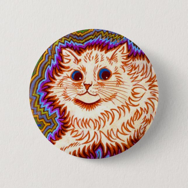 Kaleidoscope Cat 6 Cm Round Badge (Front)