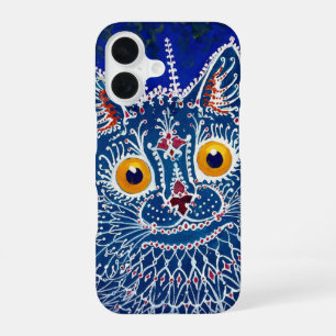 Kaleidoscope Cat blue iPhone 16 Case