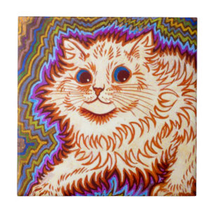 Kaleidoscope Cat Ceramic Tile