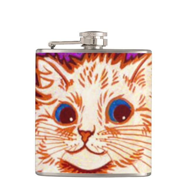 Kaleidoscope Cat Hip Flask (Front)