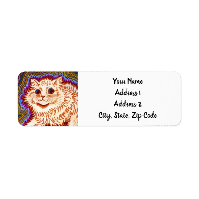 Kaleidoscope Cat Return Address Label (Front)
