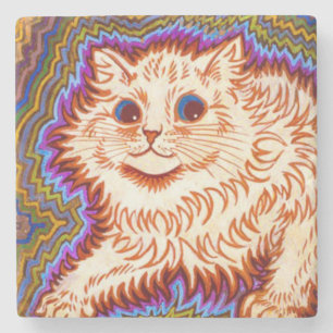 Kaleidoscope Cat Stone Coaster