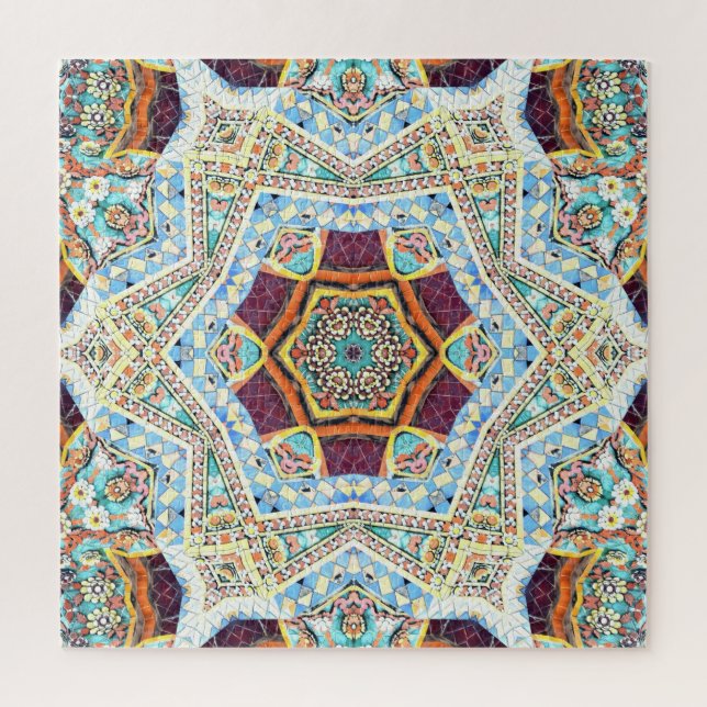 Kaleidoscope Ceramic: Abstract Surface Texture Jigsaw Puzzle (Vertical)